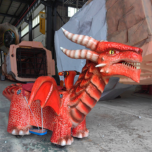 Kids Attractive Mountable Dragon Dinosaur Electric Ride On Shopping Mall Playhouse