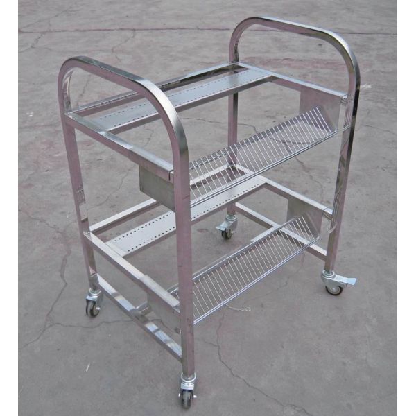 El alimentador del acero inoxidable JUKI SMT Carts dos capas con el echador flexible del metal