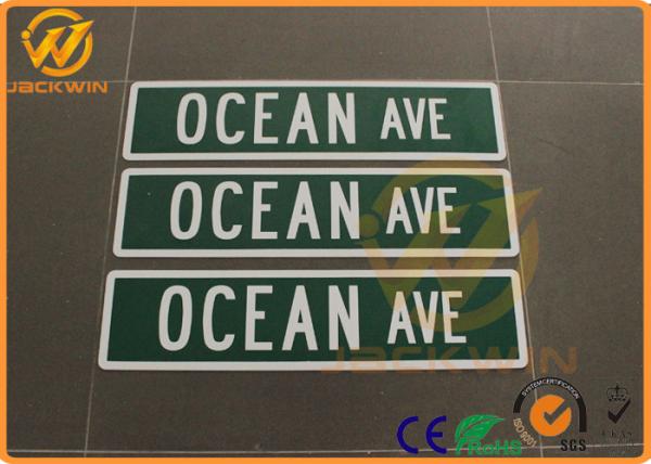 Diamond Grade Reflective Aluminum Road Safety Sign For Ocean Ave SGS Approval