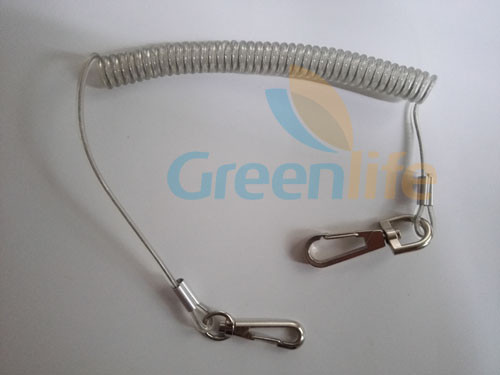 Good Strong Quick Release Extending Translucent Clear Missed Coil Lanyard with