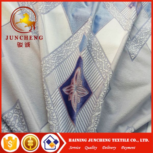 wide width available for water printed velour fabric