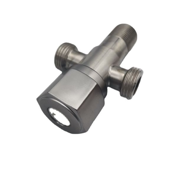 Angle Valve Multifunction Stainless Steel 3Ways T Valves for Bathroom Engineering