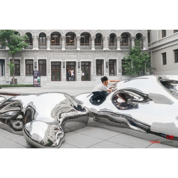 Outdoor Stainless Steel Landscape Sculptures for Customer Size Metal Art Installations