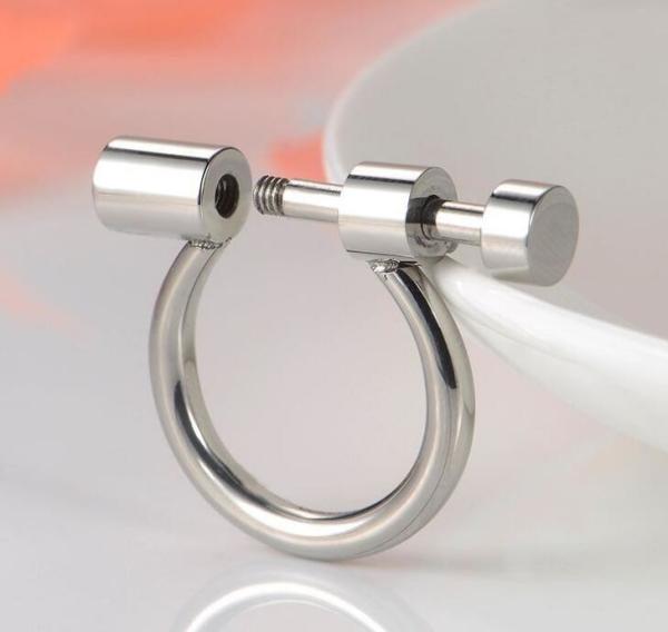 Stainless Steel Fashion Jewelry Dumbbell Shaped Finger Ring for Women Silver Golden Color Open Finger Rings