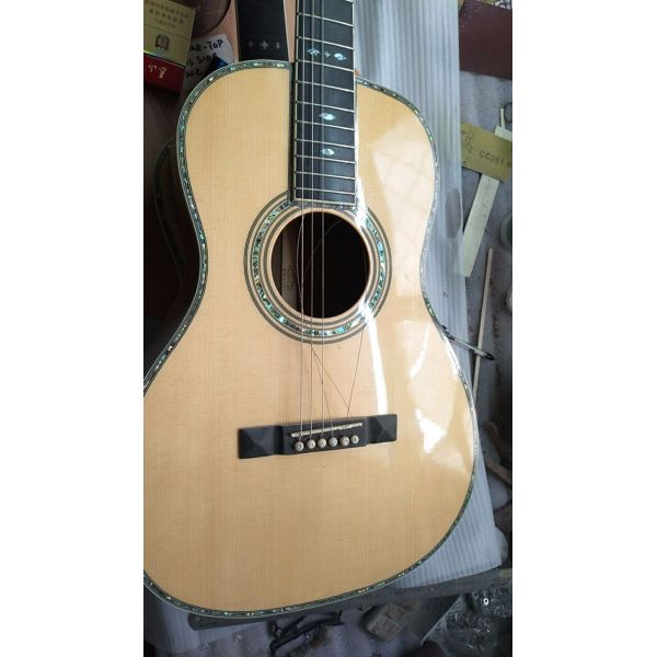 Customized acoustic guitar, 43 inch Jumbo guitar, Quilt Vine Viper red, Guitarra acustica