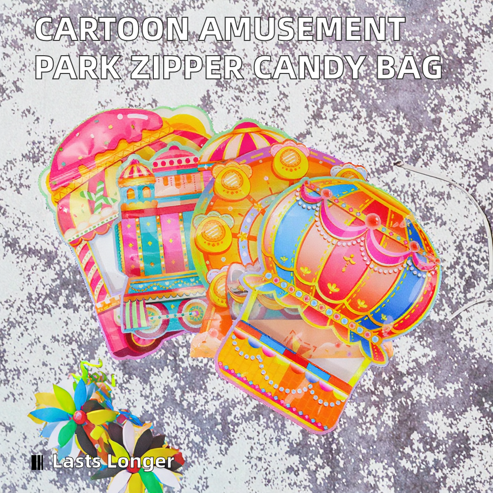 Custom Printed Digital Mylar Packaging Stand up Pouch Zipper Top Smell Proof Window PET Material Candy Snacks Doypack Bag