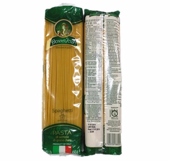 Spaghetti And Fusilli Spiral Pasta Packaging Bags With ISO9001 2008 Certification
