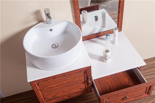 Classic Lightweight Bathroom Sinks And Vanities Eco Friendly Large Storage Space