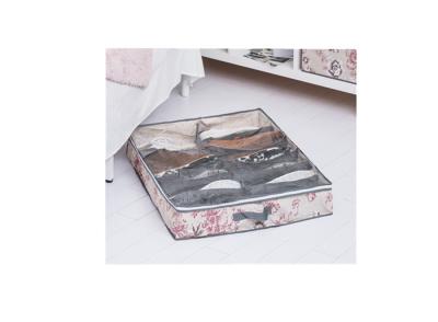 Bloom Pattern Cozy Organizer , 12 Compartment Under The Bed Shoe Organizer