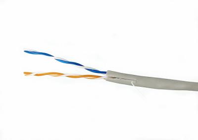CAT5E Unshielded 2 pares do PVC de cobre puro torcido do cinza do cabo PR02 0,5 maioria de Cat5e
