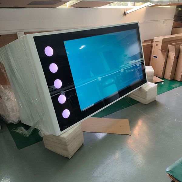 Free Standing 55 Inch Indoor Lcd Interactive Android Or Windows System Coffee Game Smart Touch Screen Table