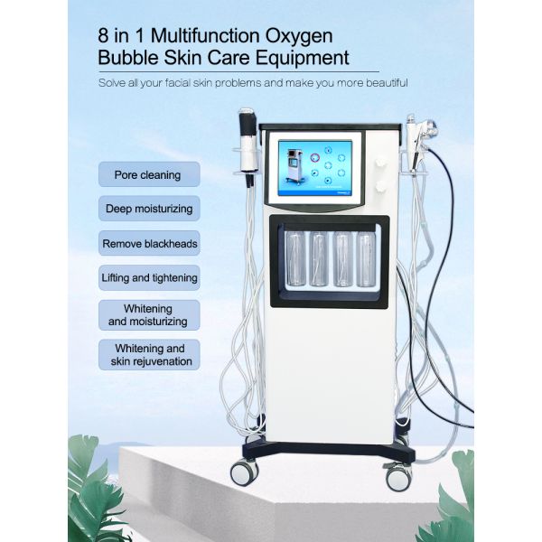 8 in 1 multifunctional water peel microdermabrasion facial machine for acne treatment