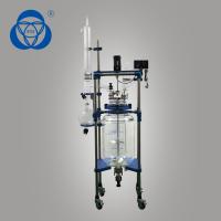 Refrigerar de vidro Jacketed do aquecimento do ciclo da embarcação de reator da dupla camada 50L