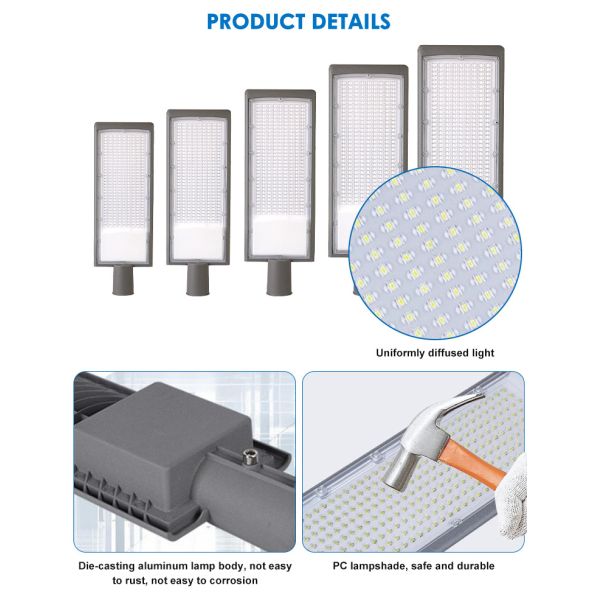 Водонепроницаемая дорожная дорожная светодиодная литая алюминиевая уличная лампа AC85-265V 120lm/W