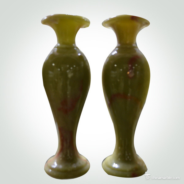 Natural Stone Marble Flower Pot , Marble Plant Pot For Room / Hotel Decoration