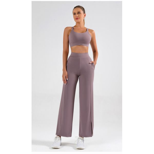 Pantalon de yoga de fusée pour des femmes avec le logo fait sur commande de poches