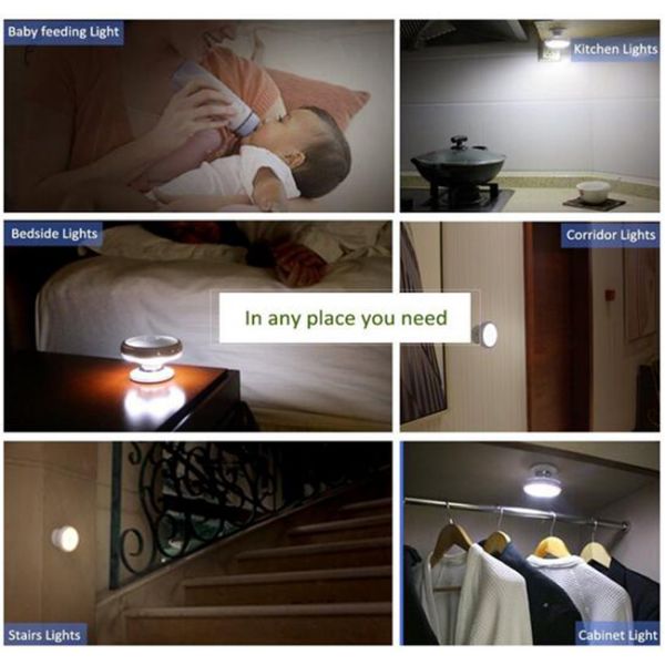 360 Degrees Rotatable Shape LED Night Lamp Auto Induction / Light Off Constant Lighting