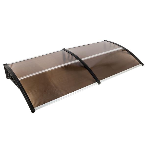 200x100 Brown Polycarbonate Window Awnings Rain Cover Household Application