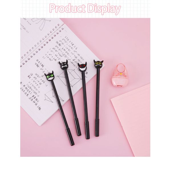 Halloween Plástico Negro Ghost Gel Pluma Creativa Cool Regalo Diablo firma de la pluma