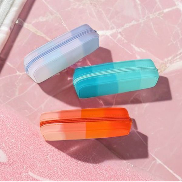 Силиконовый карандашный носитель без BPA Большая долговечность для школьных принадлежностей