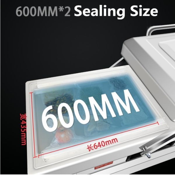 Plastic Packaging Double Chamber Vacuum Bag Sealer for Dry Food Vegetable Fish Fruits