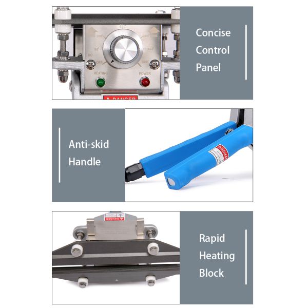 DUOQI FKR-300 Ручная уплотнитель скребок ручной уплотнитель скребок мешка уплотнитель полуавтоматический
