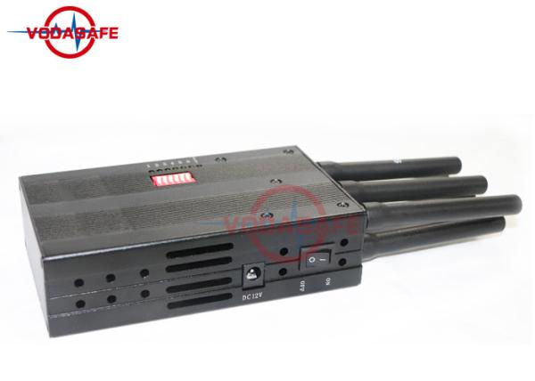 Bateria poderosa recarregável das antenas pretas do jammer seis do sinal de Shell Wifi para fora