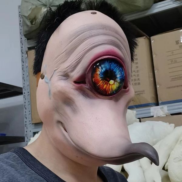 Latex Material Monster Mask One Size Fit Most for Unique Props in Horror Events