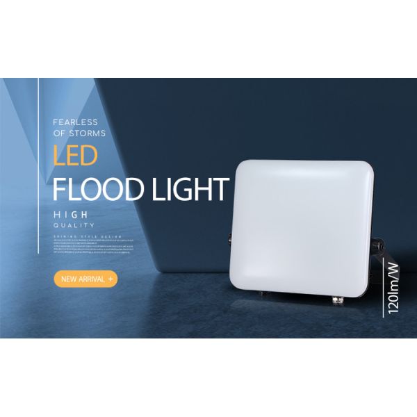 IP65 220v de buena calidad de aluminio de la vivienda exterior luz de emergencia Pir sensor 50w 100w 150w 200w 300w luz LED