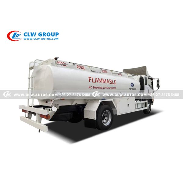 FAW 4x2 Mini Fuel Tanker Truck with 3,000-5,000L Q235 Carbon Steel Tank and Euro II/III Diesel Engine