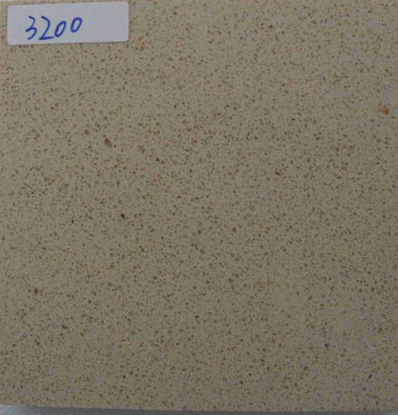 K3200 Granule Quartz Countertop Slabs With One Pre Drilled Faucet Holes