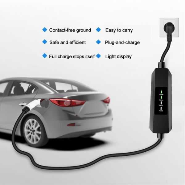 IEC 61851 16A Portable Electric Vehicle Charger 5M Cable