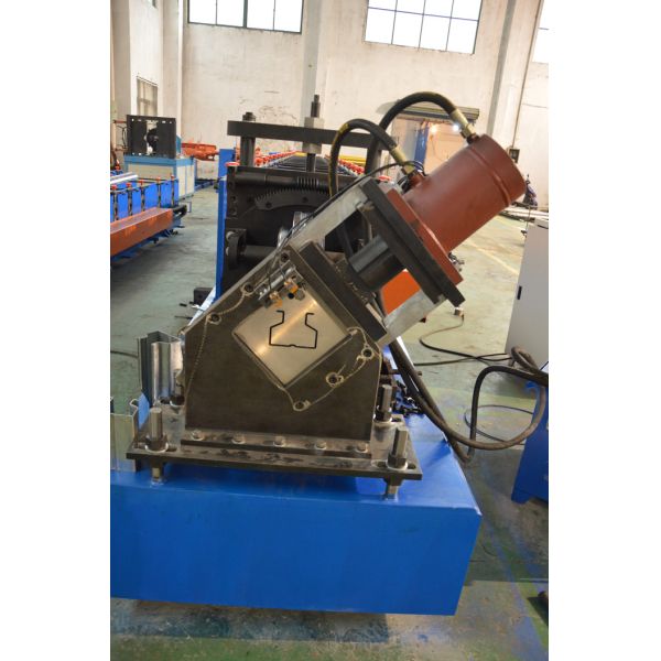 Blue Rack Roll Forming Machine , Upright Roll Forming Machine Controlled By PLC System