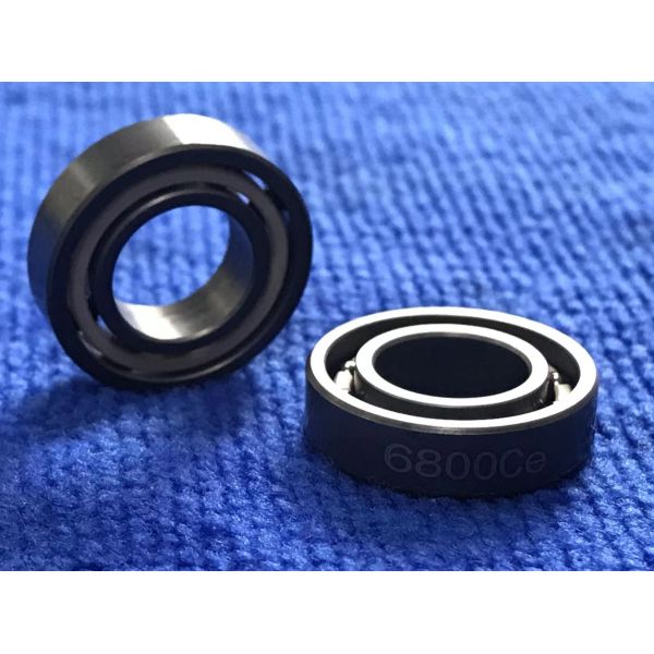 High Precision Open 6800 Ceramic Ball Bearings Peek / Nylon / Peek Cage