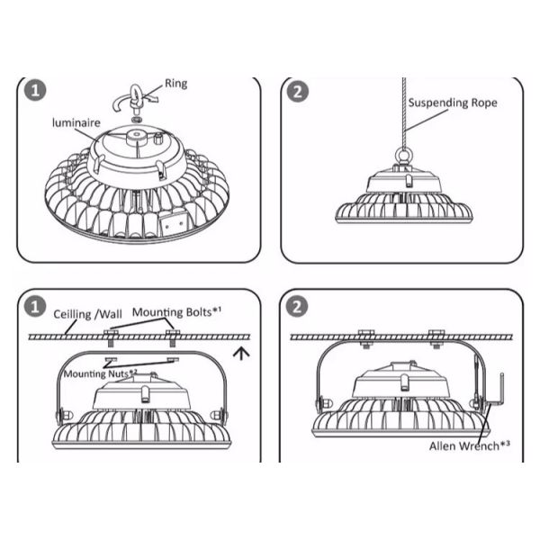 Залив UFO алюминиевой 90 степени 90lm/W промышленный высокий привел света