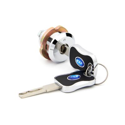Chrome Finish High Security Cam Lock , Desk Drawer Locks D36mm * L25.5mm
