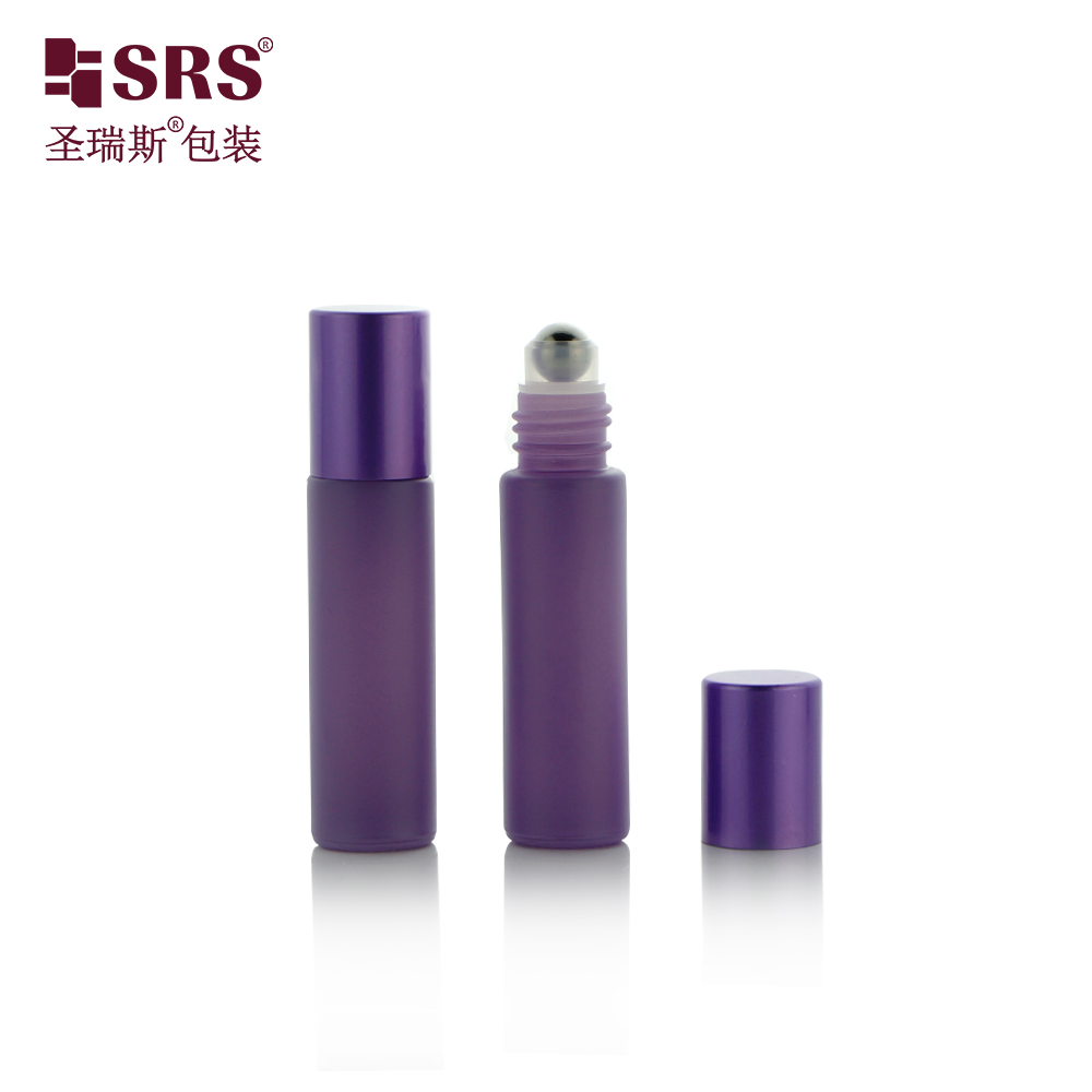 10ml Glass Roller Bottle Amber/ Clear Glass Roll On Bottle Designed with Leak Proof Steel Roller Ball for Essential Oil and Fragrance