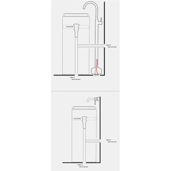 Matte Finished Stainless Steel Pedestal Sink SUS304 Material For Bathroom
