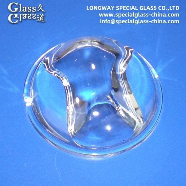 Lentilles de couverture de verre borosilicate personnalisées pour éclairage de rue LED
