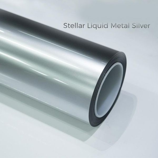 Liquid Metallic Silver Vinyl Wrap Self Healing Gloss Metallic Car Wrap Flexible For Full Vehicle Wrap