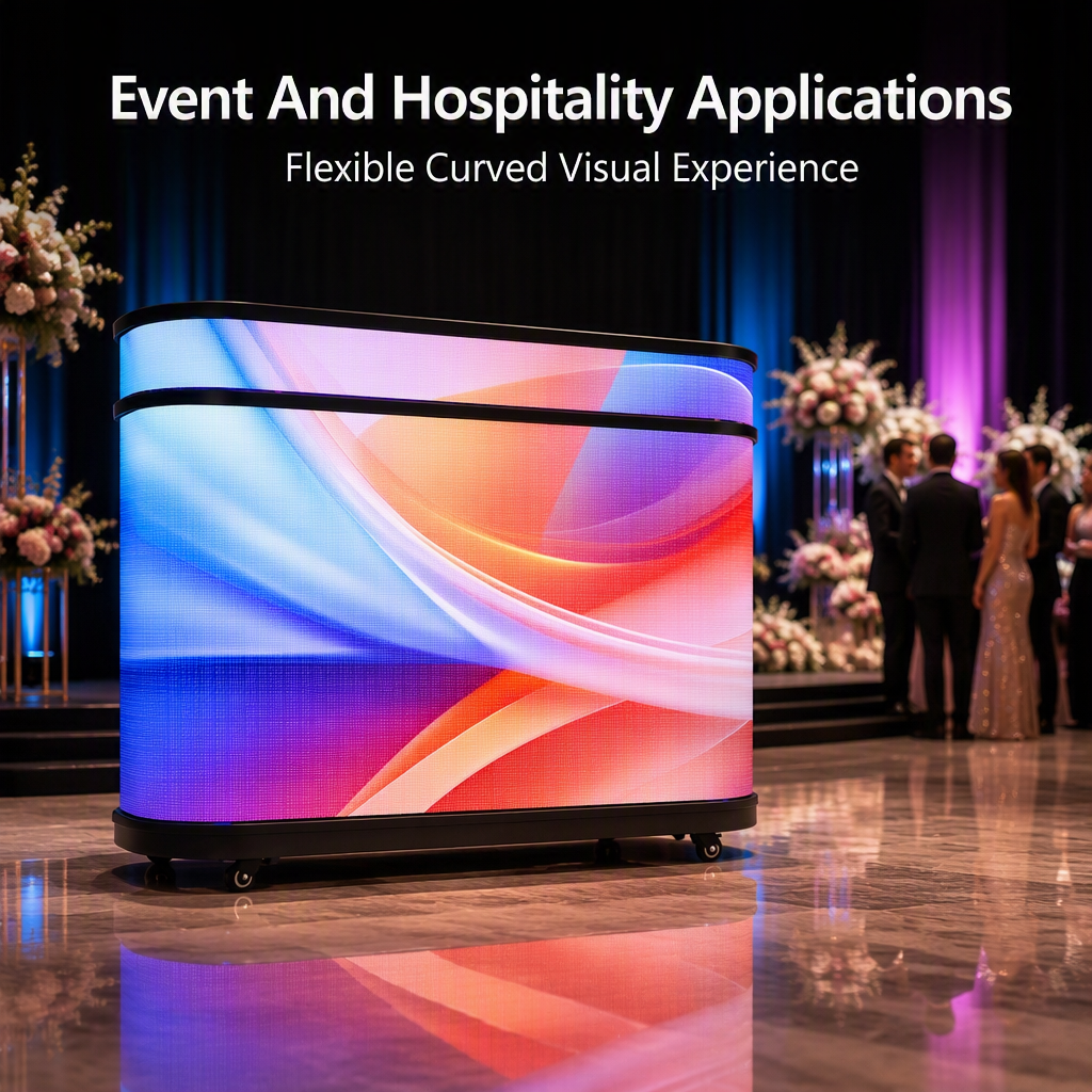 P1.86 High Brightness (1000cd) Flexible Indoor LED Display Screen Full Color High-definition Display Remote Content