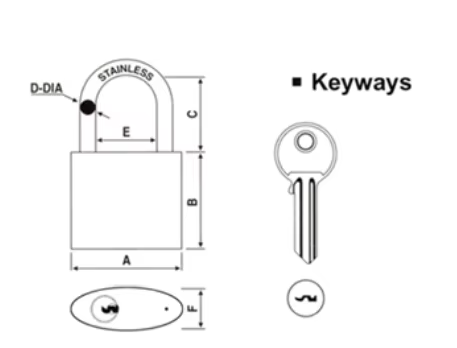 Rarlux 38-75mm Padlock Iron Body Best Padlock Blue Plastic Painted Surface Iron Padlock with Brass Keys or Iron Keys