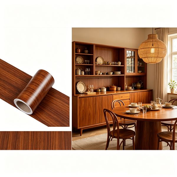 Heavy Gauge PVC Decorative Film 800mm–1400mm Width For Furniture Manufacturing