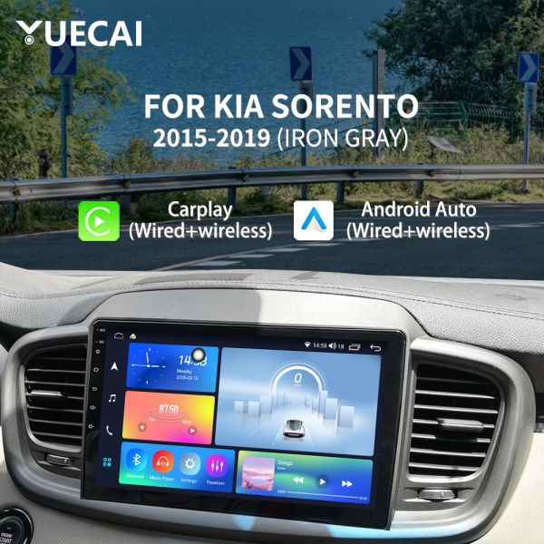 IRON GRAY 10inch Carplay Android Auto Car Dvd Player for KIA SORENTO 2015-2019
