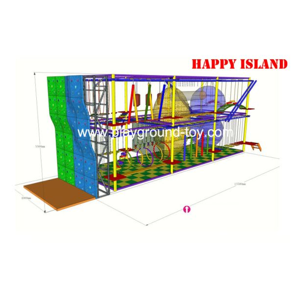 Children Outdoor Adventure Playground Equipment For Park / School / Mall
