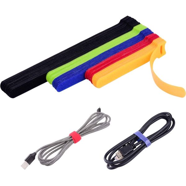 200mm Length Reusable Velcro Cable Ties Strong Stensile Velcro Wire Ties