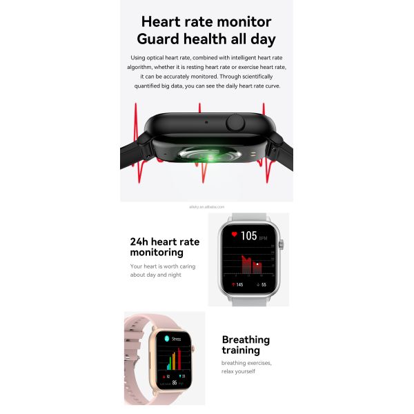 Medical Smart Watch Blood Sugar Monitor Pressure Heart Rate Bt Nfc Led Physiological Cycle Smart Watches Girl For Women
