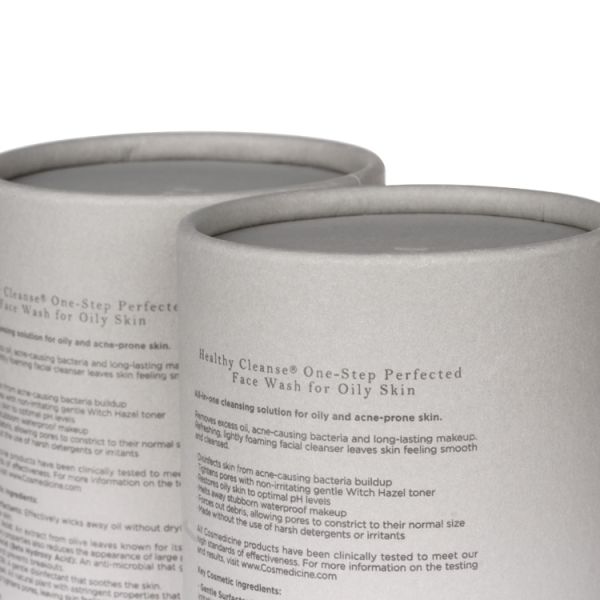 OEM White Cosmetic Cardboard Tube Packaging with Silk Screen Printing