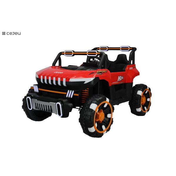Gift for Boys & Girls: Electric UTV with Adjustable Seatbelts,Music/Light Handle Four wheel suspension