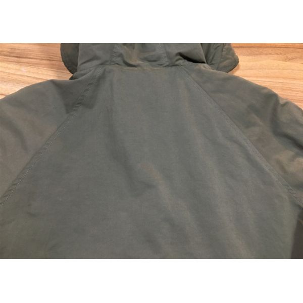 Army Green Mens Medium Trench Coat Sherping Lined Cotton Filling Casual Hooded Jacket